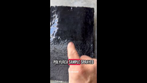 Polyurea sprayed onto a Geotextile Sample. See how strong it is & waterproofed in 10 seconds