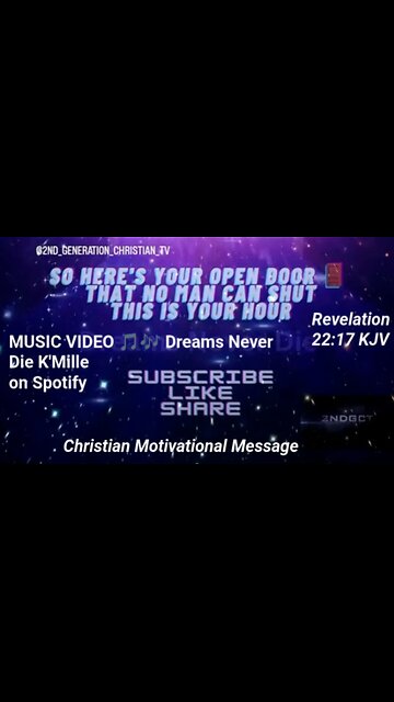 Christ's Church Here's Your Open Door That No Man Can Shut. Revelation 3:8 KJV Dreams Never Die
