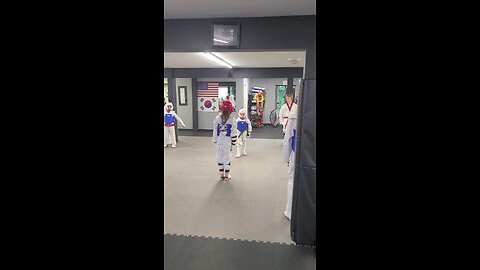 Daughter's TKD 2nd Round Sparring Test