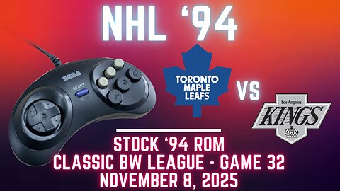 NHL '94 Fall Classic Gens BW - Maple Leafs (Len) at Kings (Mr T EX) {Genesis} Game 32 (OT!)