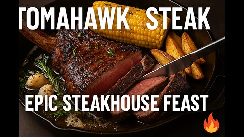 Tomahawk Steak 🥩 Epic Steakhouse Feast – Bigger, Bolder, Juicier