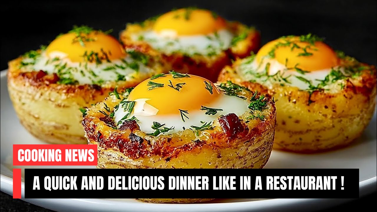 Potato nest in 15 minutes! A quick and delicious dinner like in a restaurant!