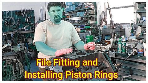 File Fitting Piston Rings for a 6.9 IDI