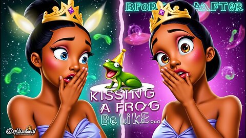 Princess Tiana's HILARIOUS Reaction to KISSING the FROG #tiana #disneyland #princesstiana