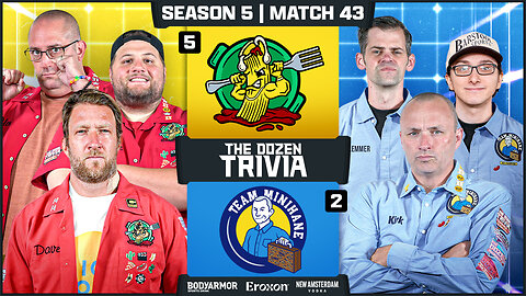 Dave Portnoy & Ziti vs. Kirk & Team Minihane | Match 43, Season 5 - The Dozen Trivia League