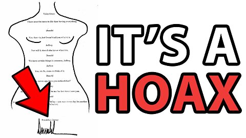 PROOF The Jeffrey Epstein Birthday Book Is A HOAX