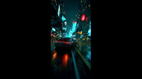 Cyberpunk drive in neon city #cyberpunk #porsche #neon #luxury #luxurycars #rideraves #viral