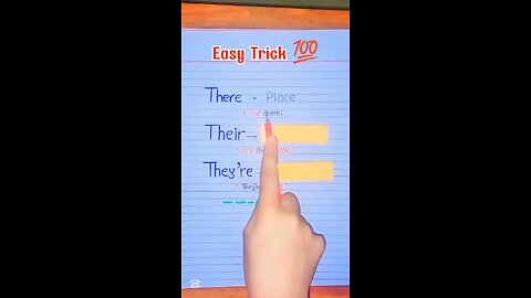 There/ Their / They're - Easy Trick 💯🔥👩‍🏫