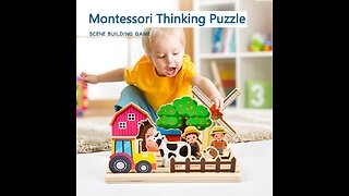Kids Montessori Logic Thinking Game Scene Puzzles Matching