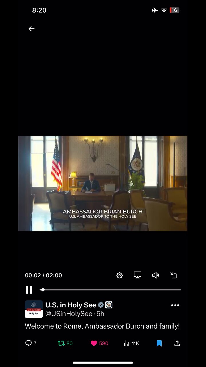 US in Holy See, Marco Rubio