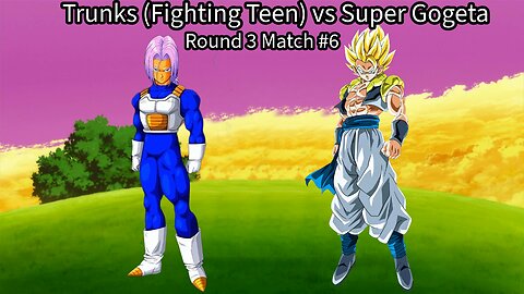 Round 3 Match #6: Trunks (Fighting Teen) vs Super Gogeta (DB: Raging Blast 2 Ultimate Tournament)