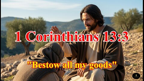 1 Corinthians 13:3, And though I bestow all my goods to feed the poor,
