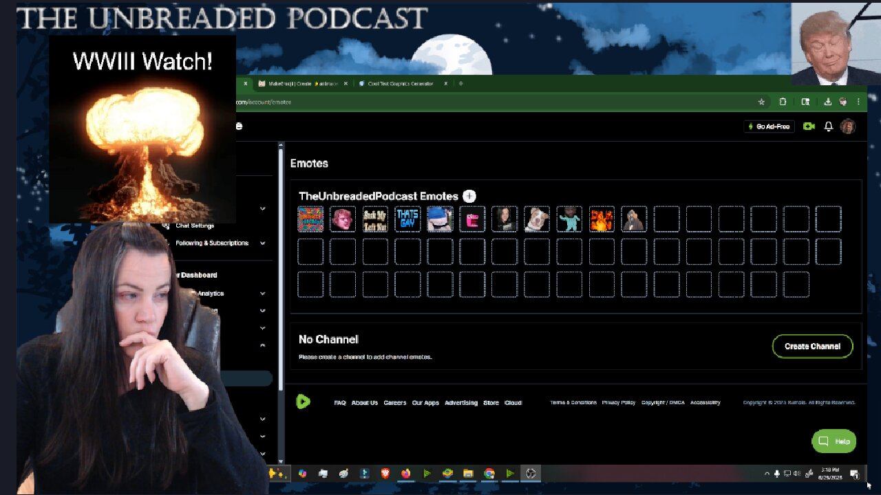 Monday Stream | Making Emotes | WW3 Watch