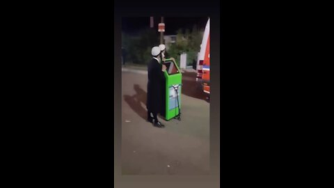 Israelis steal an ATM from the occupied West Bank. it was promised to them 3000 years ago