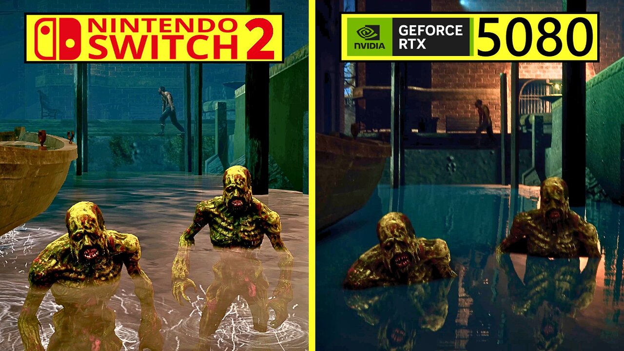 The House of the Dead 2 Remake Switch 2 vs PC RTX 5080 Graphics Comparison