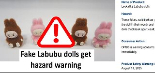 Fake Labubu dolls get hazard warning