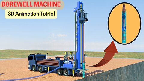 How Borewell Machine DTH(Drills) Rigs Works - 3D Animation