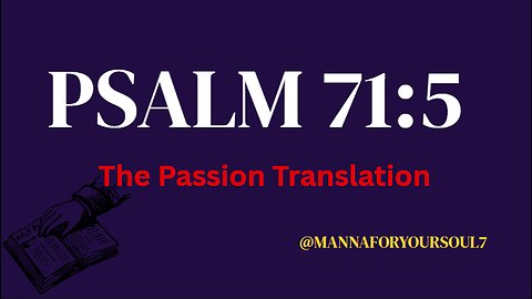 Psalm 71:5 | My Lifelong Hope & Trust in God: A Bible Affirmation for Every Age