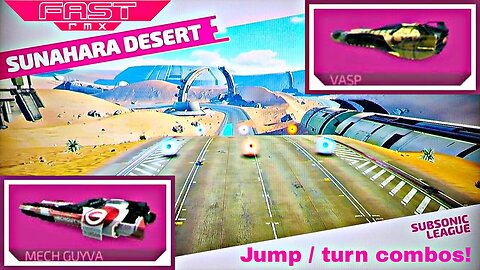 Switch Fast RMX G42, 2P local splitscreen, Subsonic Platimun on Sunahara Desert, Mech Guyva!