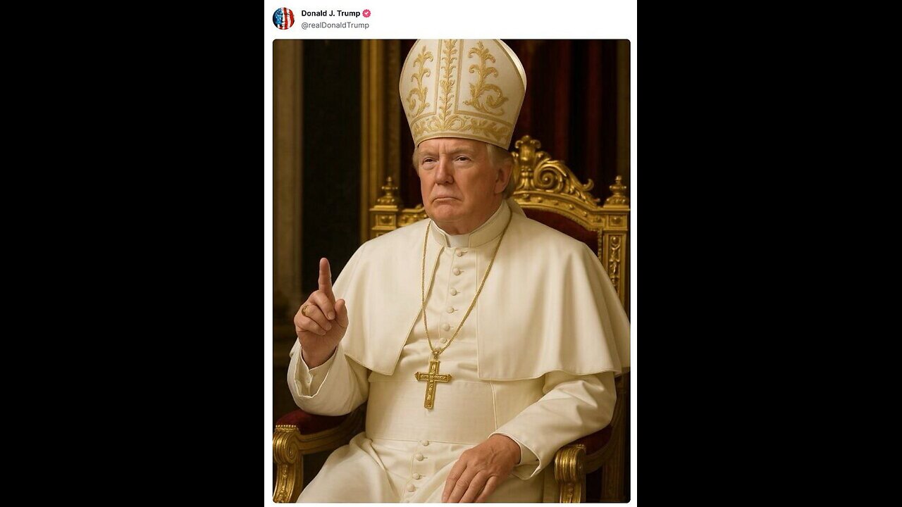In a video of the Pope, you can see three hands...