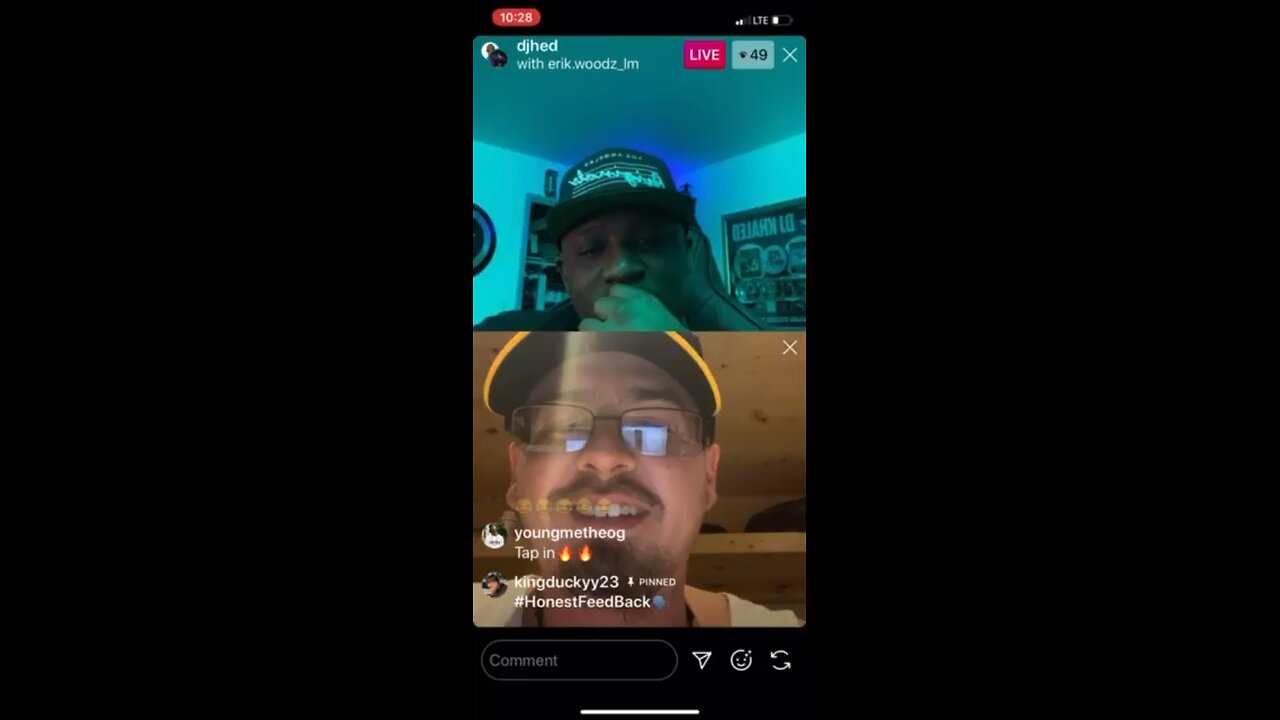 Erik Woodz on 'DJ Hed Reacts" Live Stream March 2020