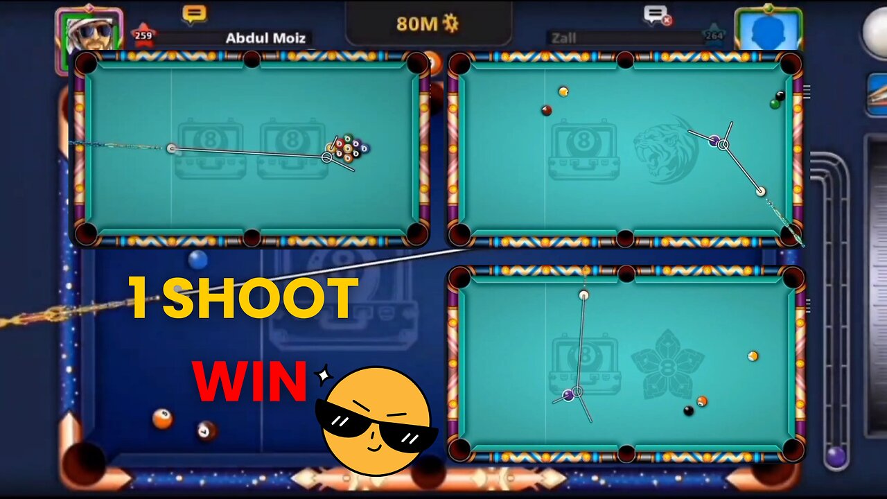 Unbelievable 9 Ball Pool Golden Break | One Shot Victory | Raid Moiz