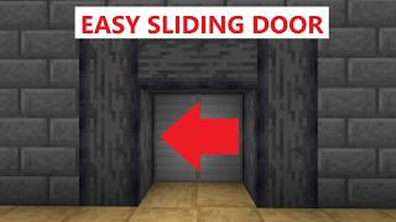 Easiest 2x2 Sliding Door For Minecraft