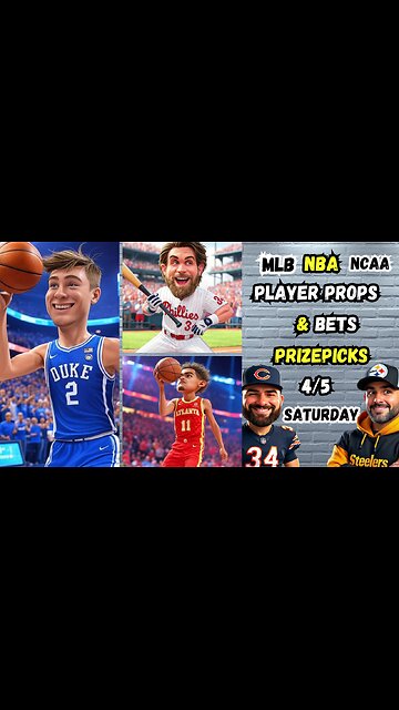 PRIZEPICKS CBB FInal Four Picks and Predictions Today 4/5/2025 | MLB Player Props | NBA PROPS