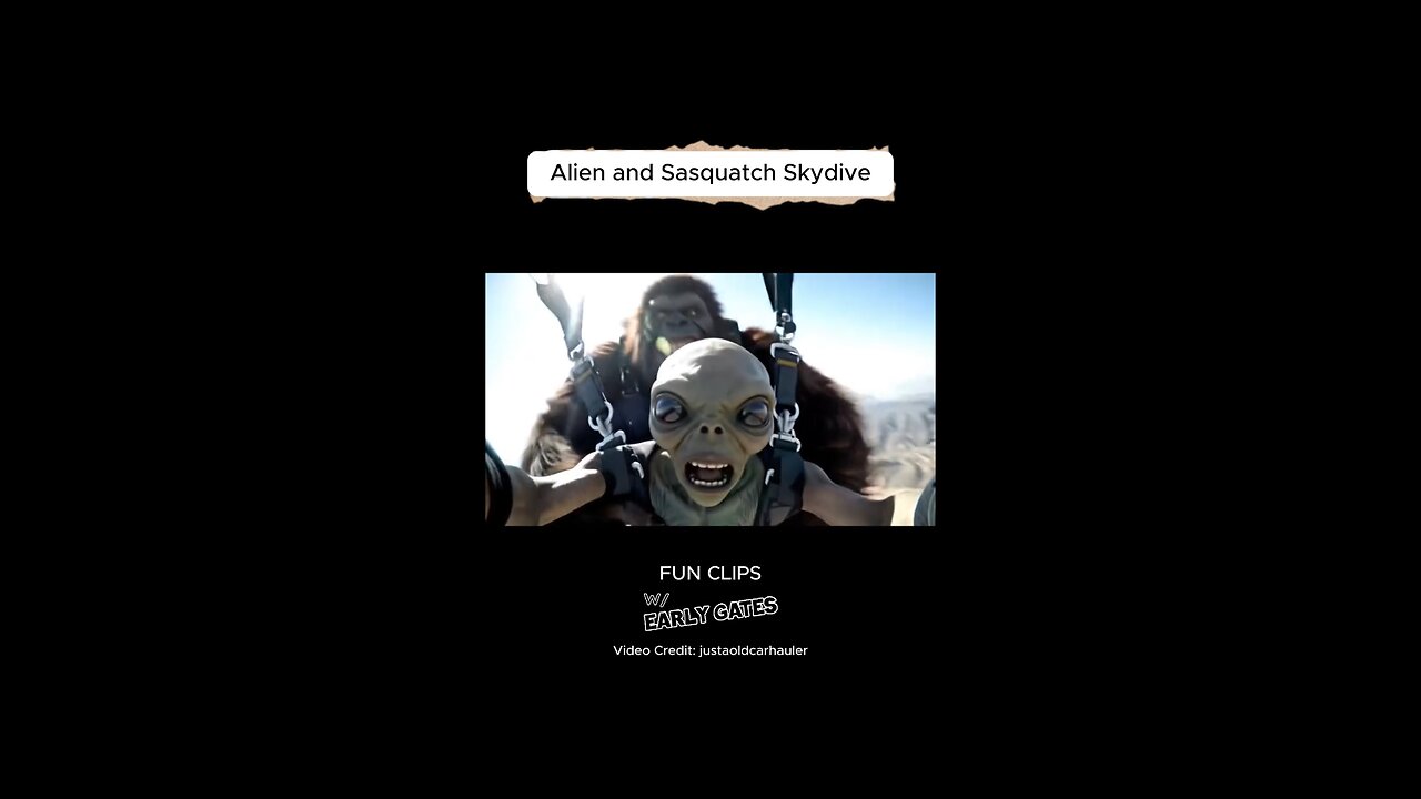 Alien & Sasquatch Skydive! 👽🪂