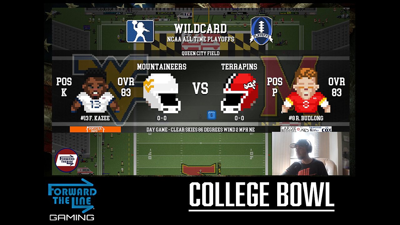 COLLEGE BOWL Terps vs WVU - Wildcard Playoffs | Forward the Line Gaming