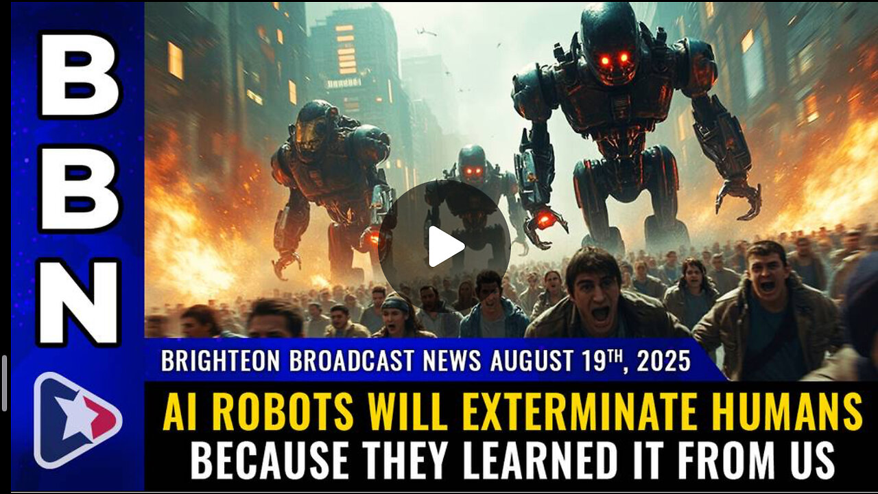 BBN Aug 19, 2025 – AI robots will exterminate humans because THEY LEARNED IT FROM US
