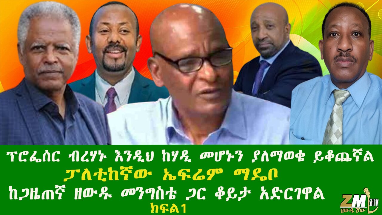 ፕሮፌሰር ብረሃኑ እንዲህ ከሃዲ መሆኑን ያለማወቄ ይቆጨኛል ፓለቲከኛው ኤፍሬም ማዴቦ ከጋዜጠኛ ዘውዱ መንግስቴ ጋር ቆይታ አድርገዋል፣030725 ክፍል1