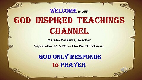 God Only Responds to Prayer