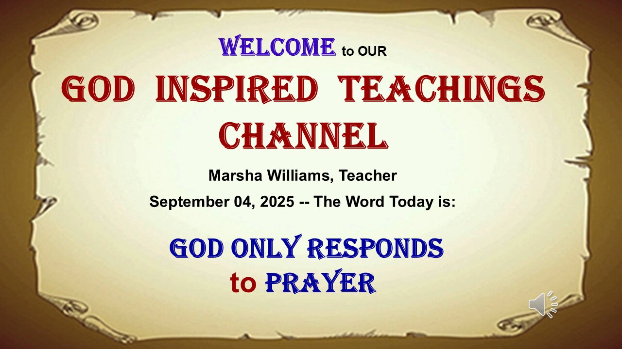God Only Responds to Prayer