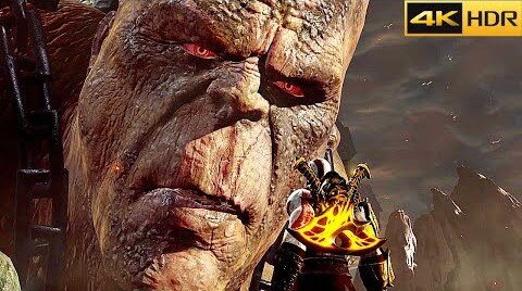 God Of War 3 Kratos Vs Cronos Boss Fight 4K 60FPS HDR
