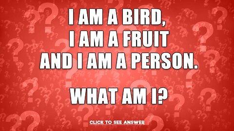 Do you know the answer to this riddle?