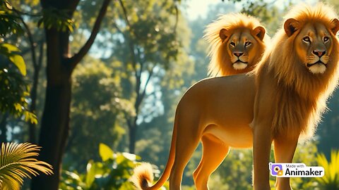 Leo the Lion king vs Marty the smart Monkey In English