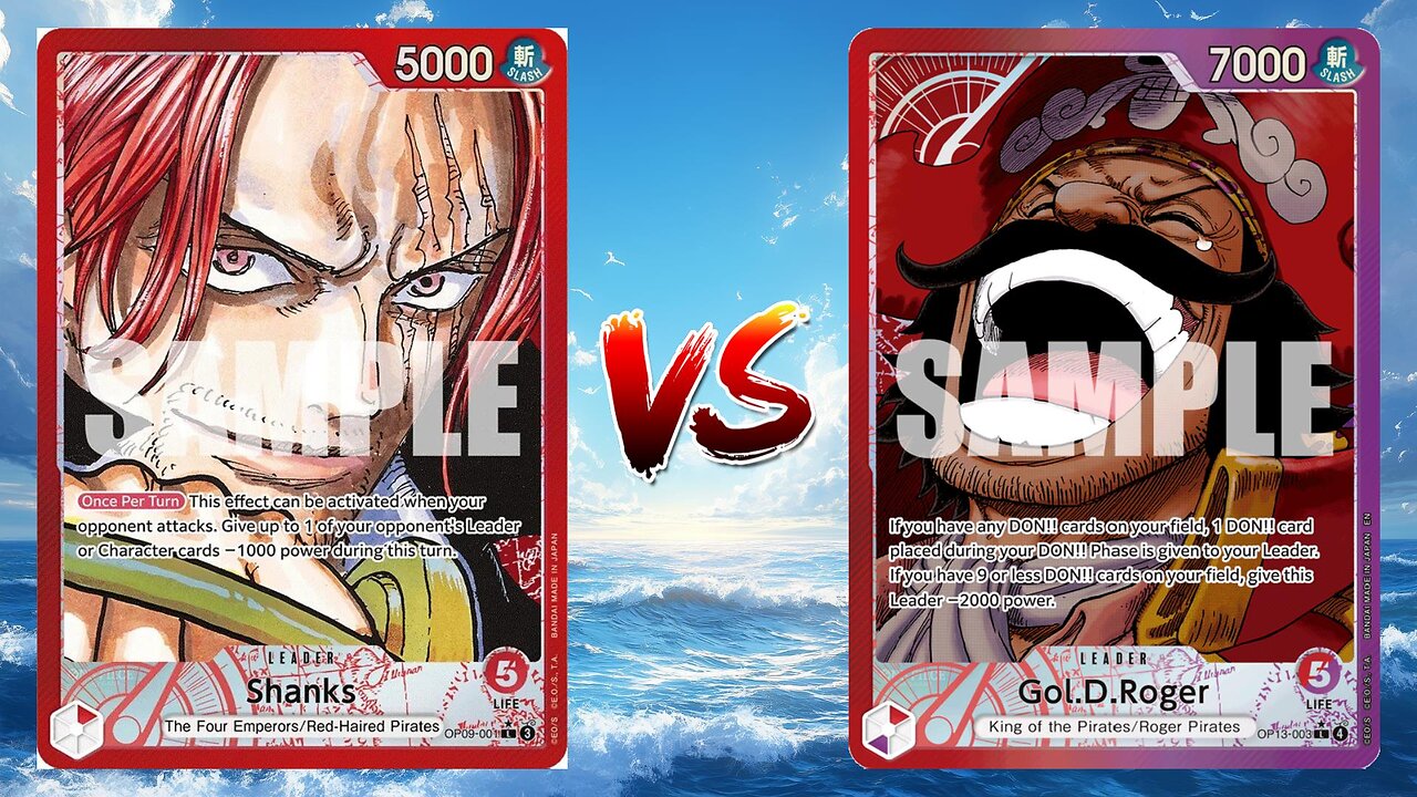 One Piece TCG Red Haired Shanks VS Gol D Roger!!