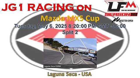 JG1 RACING on LFM - Mazda MX5 - Laguna Seca - Split 2
