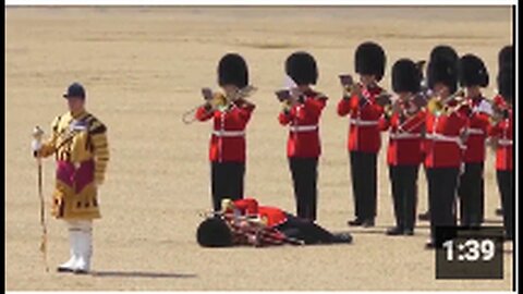 "Three Soldiers Suddenly Faint During 'Trooping the Colour' Rehearsal in London"