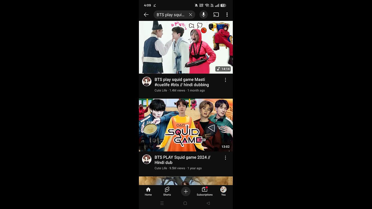 BTS play squid game Masti #cuelife #bts // hindi dubbing