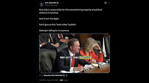 MO Sen. Eric Schmitt - Don't Give Us This "Both Sides" Bullshit