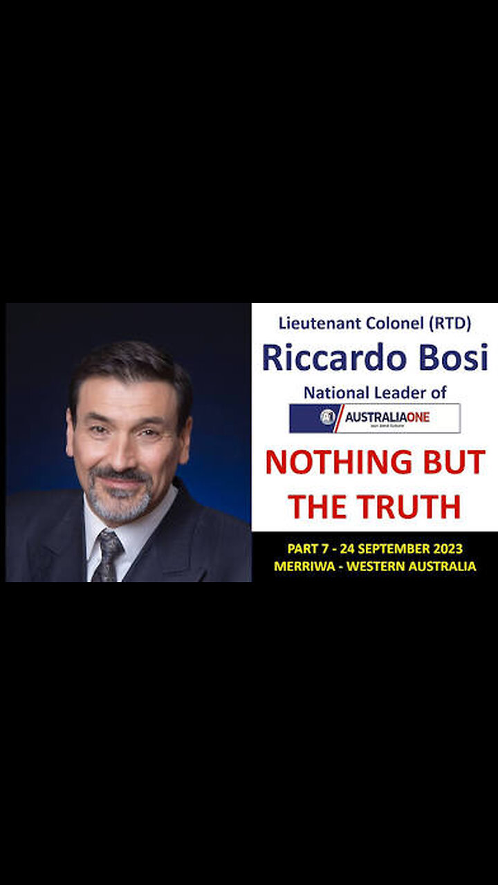 Ricardo Bosi ~ AWESOME: Australia One Party Leader