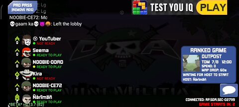 Mini militia challenge with YouTubers