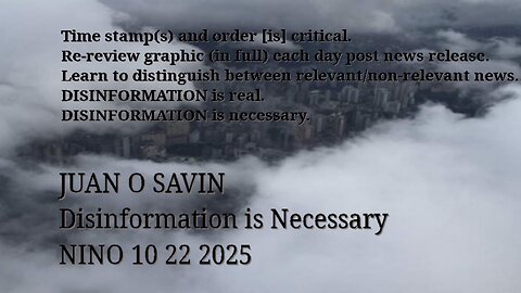 JUAN O SAVIN- Disinformation is Necessary- NINO 10 22 2025