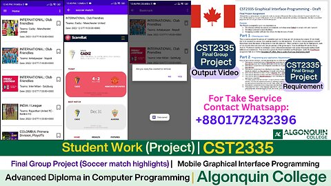 Client Work (Project) | CST2335 Final Android App Showcase | Algonquin College