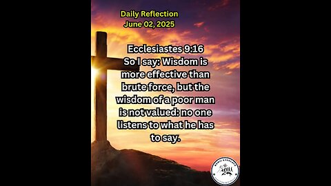 Daily Reflection June 02, 2025 #faith #bible #reflection