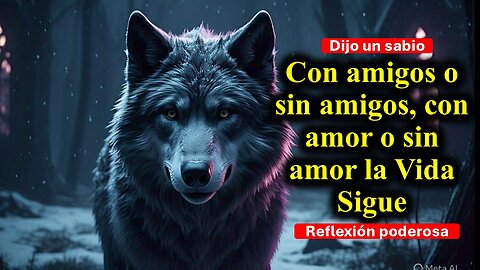Con AMIGOS o sin amigos con AMOR o sin amor la VIDA Sigue 🐺 | Motivación poderosa para despertar
