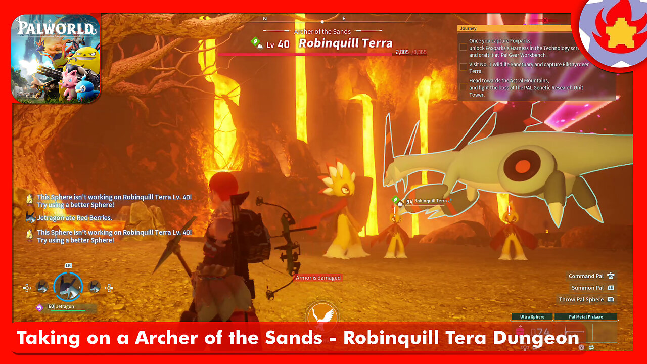 Taking on a Archer of the Sands - Robinquill Tera Dungeon | Palworld