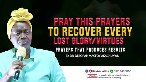 POWERFUL PRAYERS TO RECOVER YOUR LOST GLORY_VIRTUE
